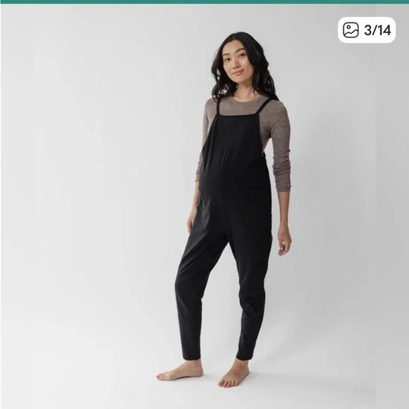 STORQ Anytime Maternity Overalls in Black S - Picture 3 of 9